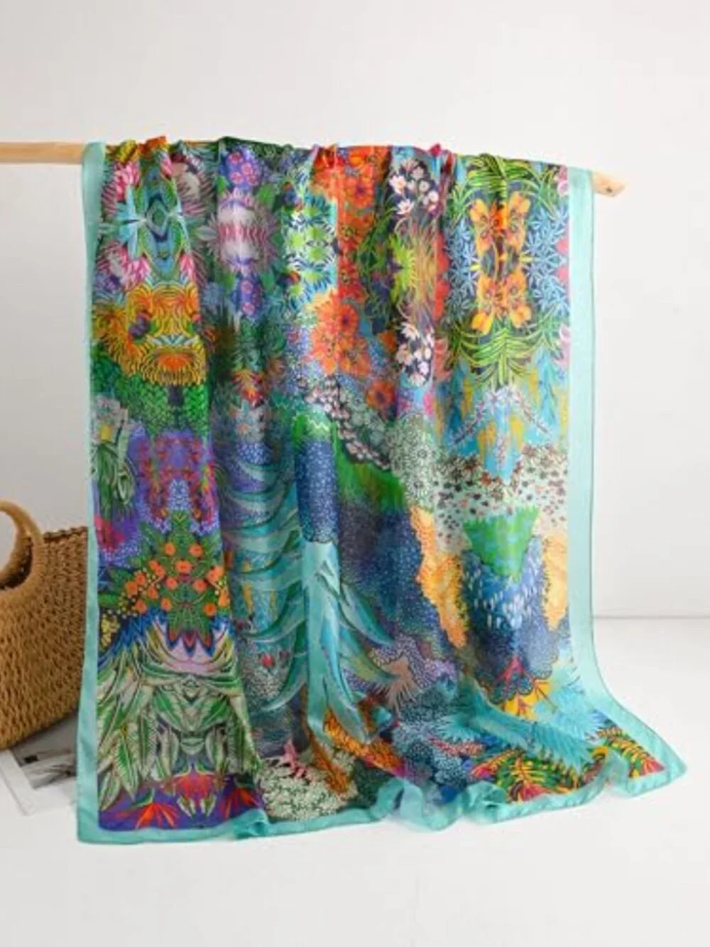 100% Mulberry Silk Scarf, Lightweight Large Shawl Wraps for Women